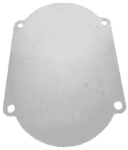 Låg for pumpehus 4 mm. Rustfristål 304