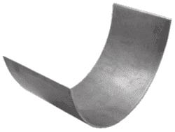 U-slidplade, rustfri  3 mm.