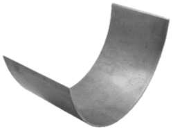 U-slidplade, rustfri  3 mm.