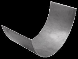 U-slidplade, rustfri  3 mm.
